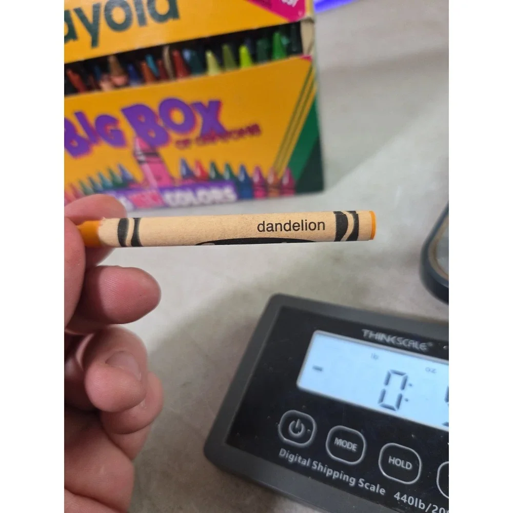 Vintage 1992 Crayola Big Box of 96 Crayons Includes Sharpener W/ Dandelion